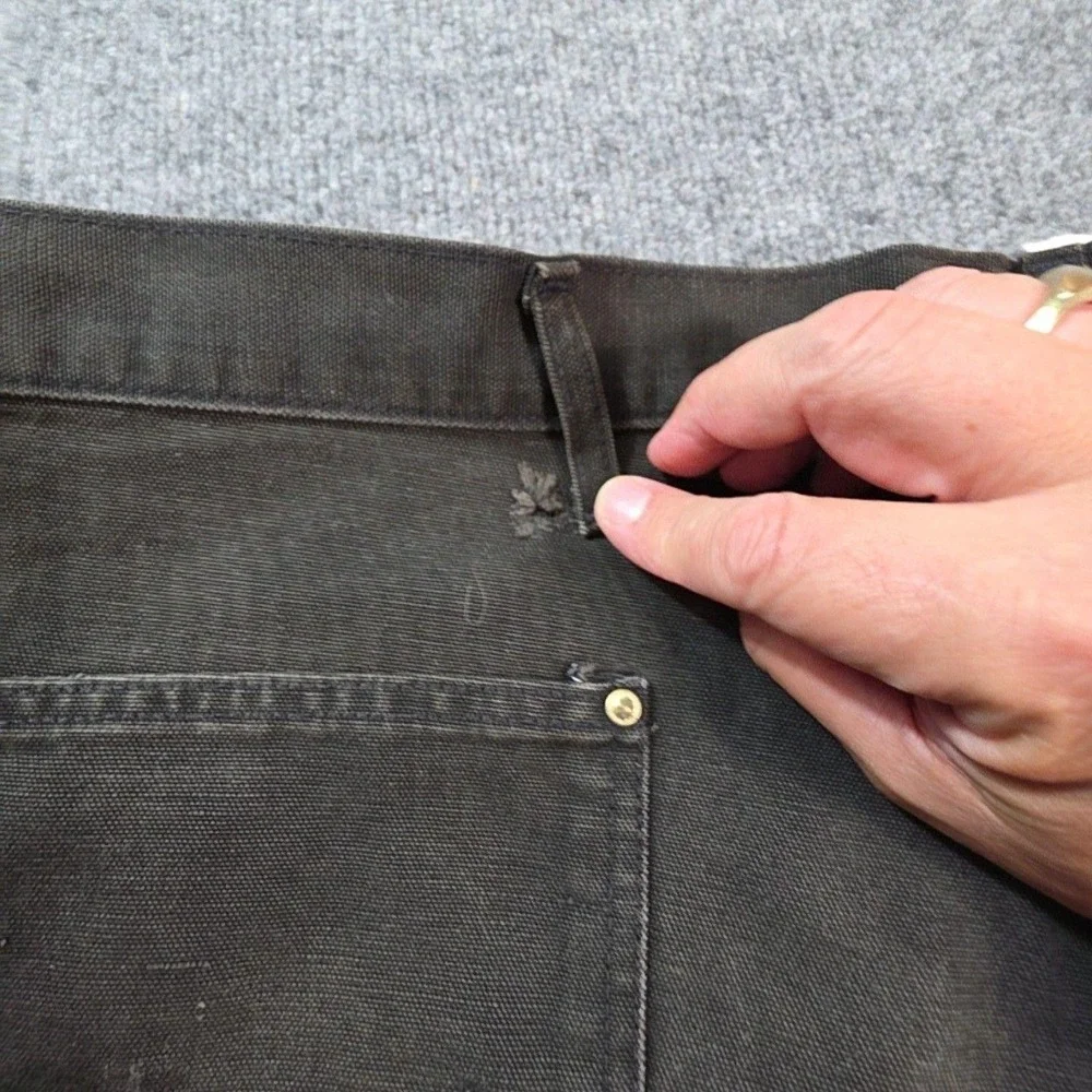 Carhartt B01 Pants Mens 36x34 Black Canvas Double Front Carpenter Workwear USA